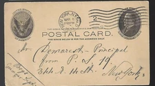 1892 NYC Postal Card to Boston 