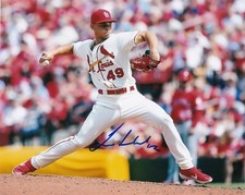 JORDAN HICKS  ST. LOUIS CARDINALS  ACTION SIGNED 8x10