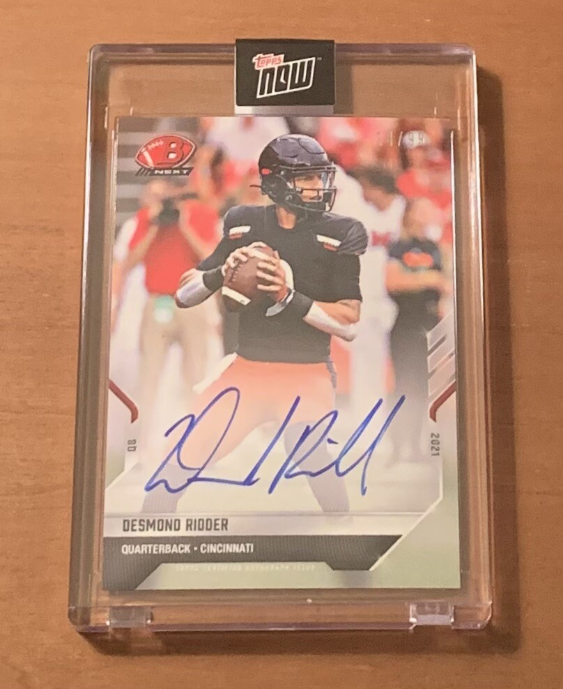 2021 TOPPS NOW BOWMAN NEXT FOOTBALL #2A DESMOND RIDDER - AUTOGRAPH # 24/99