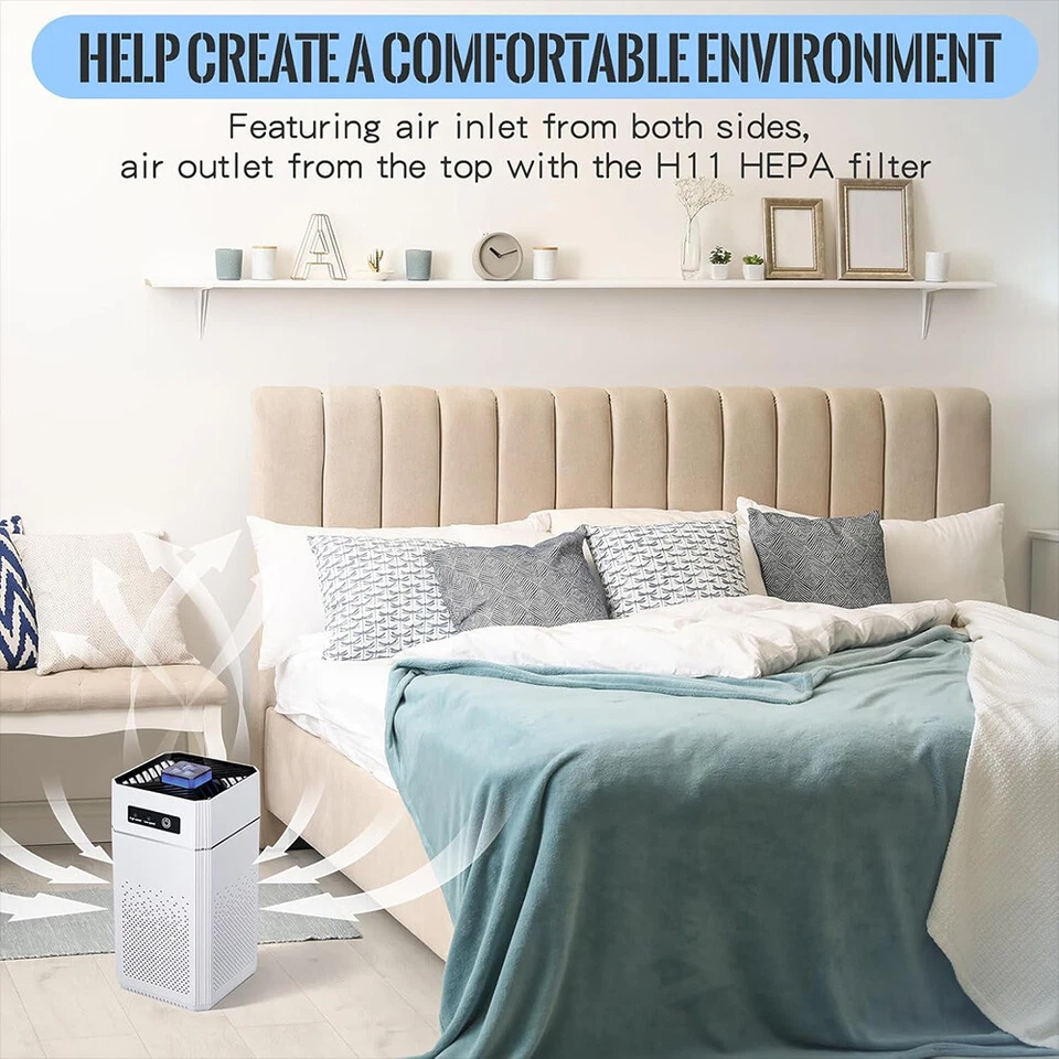 Air Purifiers For Large Room Medical Grade HEPA Air Purifier Smoke Odor Pet Home - Image 4 of 4