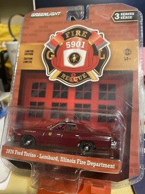 Greenlight Ford Torino 76 Lombard, Illinois Fire Department 67030 1/64