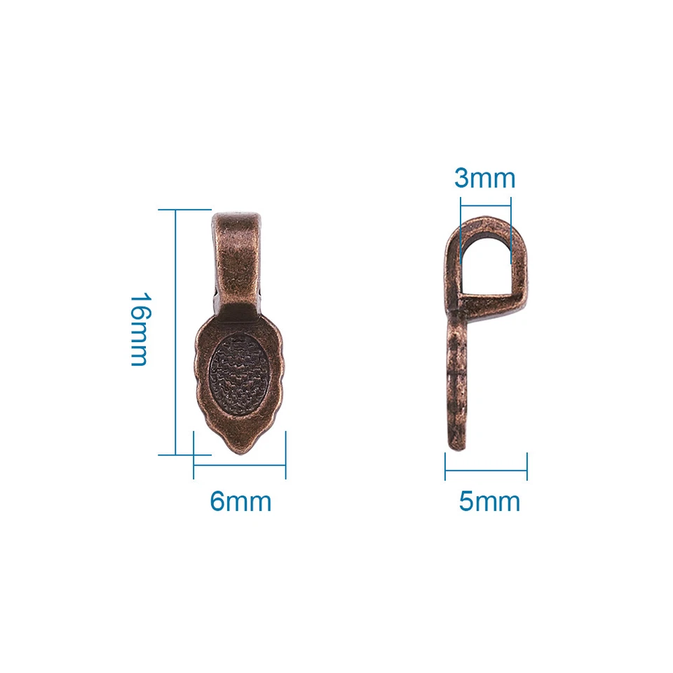 300 un./7 oz aleación tibetana pegamento fianzas hoja plana colgantes hallazgos 16x6 mm Foto 2 de 4