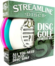 Streamline Premium Disc Golf Starter 3 Disc Set Putter Midrange Driver (Assorte