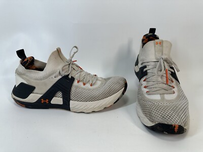 Under Armour Project Rock Marble Orange Camo HOVR Training Shoes MENS  SIZE 12