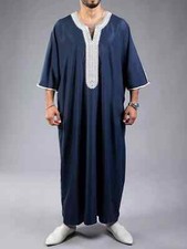 Eid Al-Adha Men's Thobe Kaftan Costume, Kandoura For Men, Moroccan Thobes