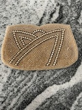 Vtg 1940s K  G Charlet Clutch Bag Purse Evening Pearl Beaded Japan