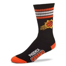 PHOENIX SUNS LOGO ADULT LARGE CREW SOCKS AUTHENTIC NBA BASKETBALL TEAM NEW