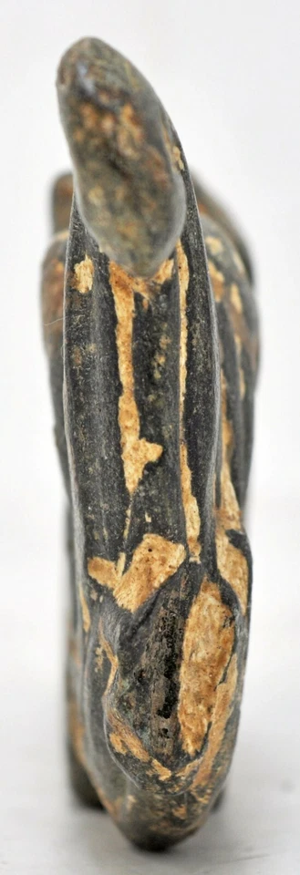 Antiguo gancho para pájaros de piedra verde original tallado a mano Foto 2 de 4