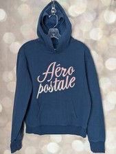 Women's/Junior's Blue/Pink Aeropostale Pullover Hooded Sweatshirt Hoodie Jacket