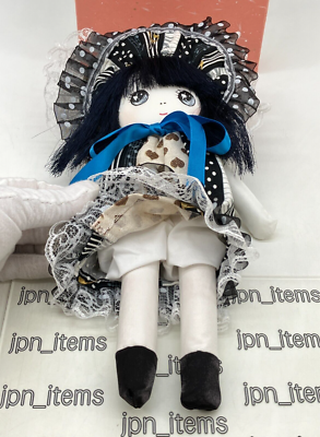 Handmade Japan Plush Cotton Bunka Doll Japanese Retro Style Black