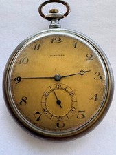 1904 Longines pocket watch - Gorgeous Patina, nice shape 