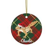Leopard Gecko Ornament Gifts Mom Dad Personalized Christmas Tree Decoration XMas