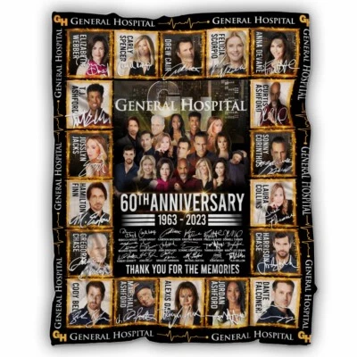 ETH GLOBAL General Hospital Blankets, General Hospital 60th Anniversary Fleece, Sherpa