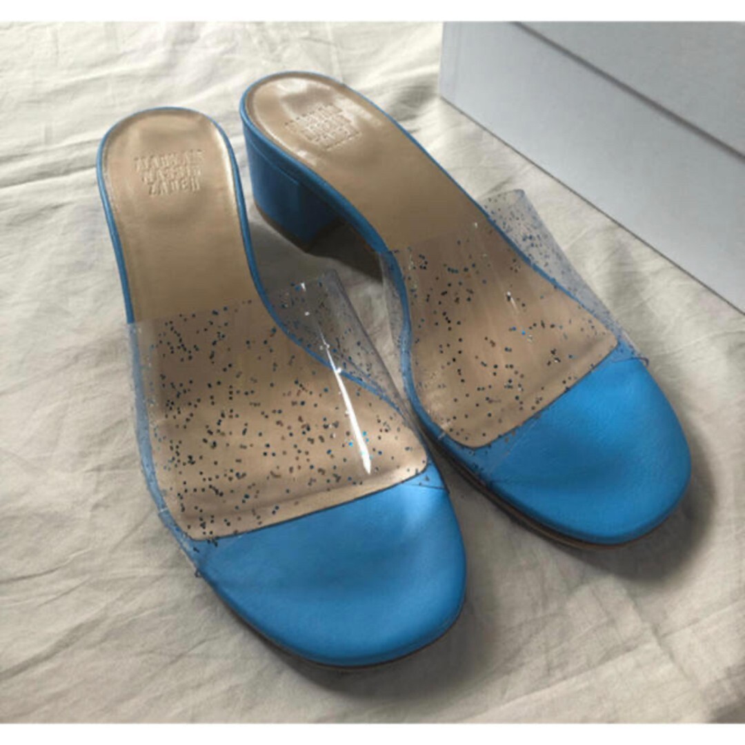 MARYAM NASSIR ZADEH ミュール　38 24cm Maryam Nassir Zadeh Mule Sandals Size 38 Clear x Blue