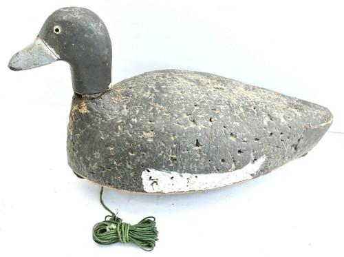 Vintage 1940s Muskrat Bay Oneida Lake NY 16" Cork & Wood Duck Decoy AmericanaArt - Picture 8 of 8