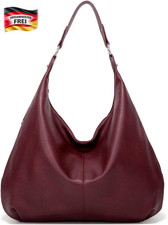 Leder Umhängetasche Damen Hobo Schultertasche Vintage Reißverschluss