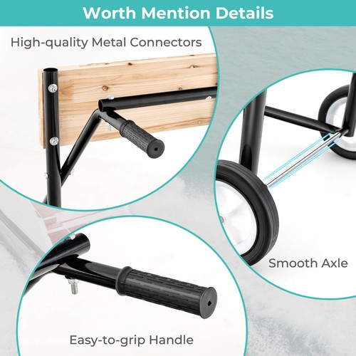 Außenborder Bootsmotorständer Schwerlast Motorträgerwagen Dolly mit 4 glatten Rädern - Bild 6 von 7