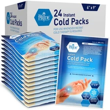 MED PRIDE Disposable Instant Cold Packs for First Aid, Pain Relief, Swelling,...