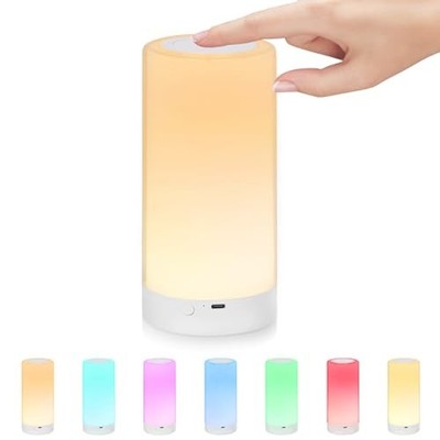 UNIFUN Table Lamp, Touch Sensor Bedside Lamps, Dimmable Warm White Light &