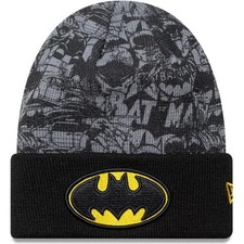 Image of New Era Kids KNITS Batman DC Comics Beanie - Black - One Size