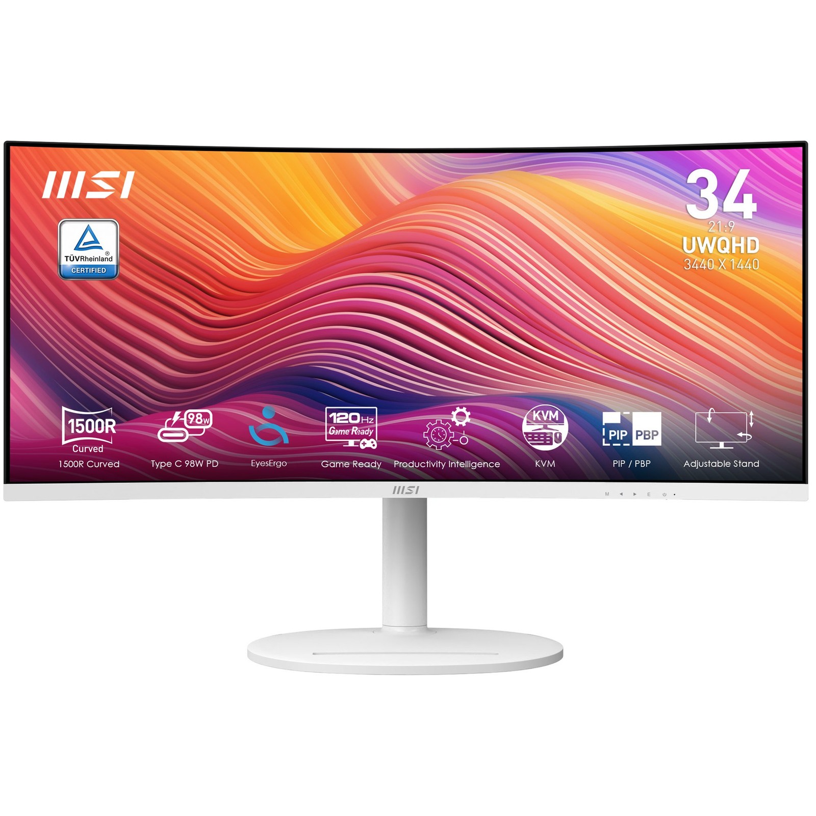 MSI Modern MD342CQPW computer monitor 86.4 cm (34"") 3440 x 1440 pixels UltraWide