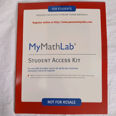 MyMathLab Student Access Kit Code, 2012, Sealed, 9780321199904