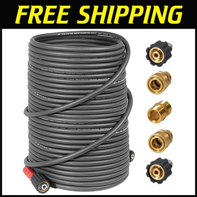 #ad Flexible 100FT Pressure Washer Hose Kink Resistant $199.99