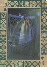 Lord of the Rings Arwen Playing Card 10 of Clubs Menko Vintage Japan
