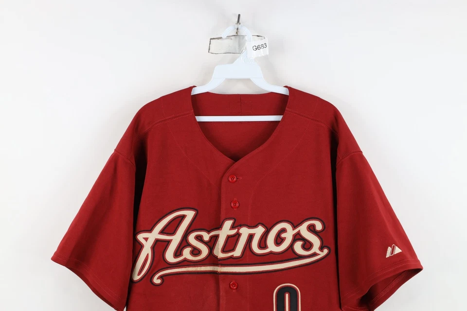 Camiseta deportiva de béisbol vintage de los 90 Majestic 48 autografiada Royce Huffman Houston Astros EE. UU. Foto 2 de 4