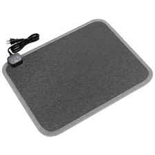 Heated Floor Mat for Foot Warmer - 110V 15.94 x 19.88 Inch, Dark Grey
