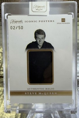 2025 Iconic Posters Steve McQueen Authentic Relic /50  