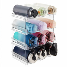 Lifewit Stackable Water Bottle Storage Organizer, Plastic Bottle Holder Rack