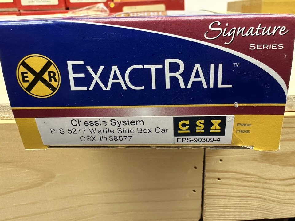 Exactrail Signature Series Chessie System P-S 5277 Waffle Boxcar CSX#138577 NOS - Image 2 of 2