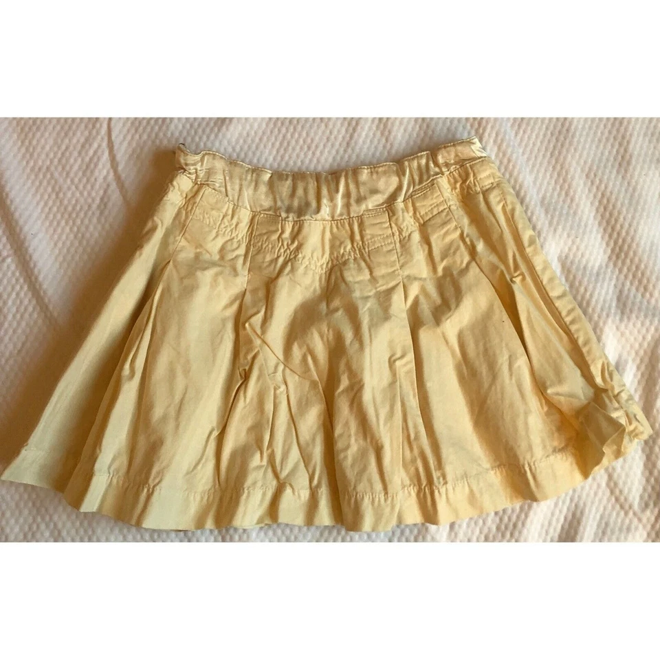 Patrizia Pepe Firenze Girls Yellow Pleated Skirt Size S (6) - Image 2 of 4