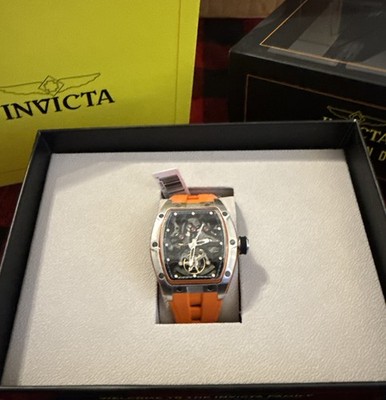  NEW  Invicta S1 Rally Automatic Men's Watch Skeleton Dial 44mm Orange 49033