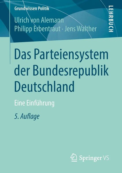 Das Parteiensystem Der Bundesrepublik Deutschland Eine EinfüHrung Taschenbuch-image