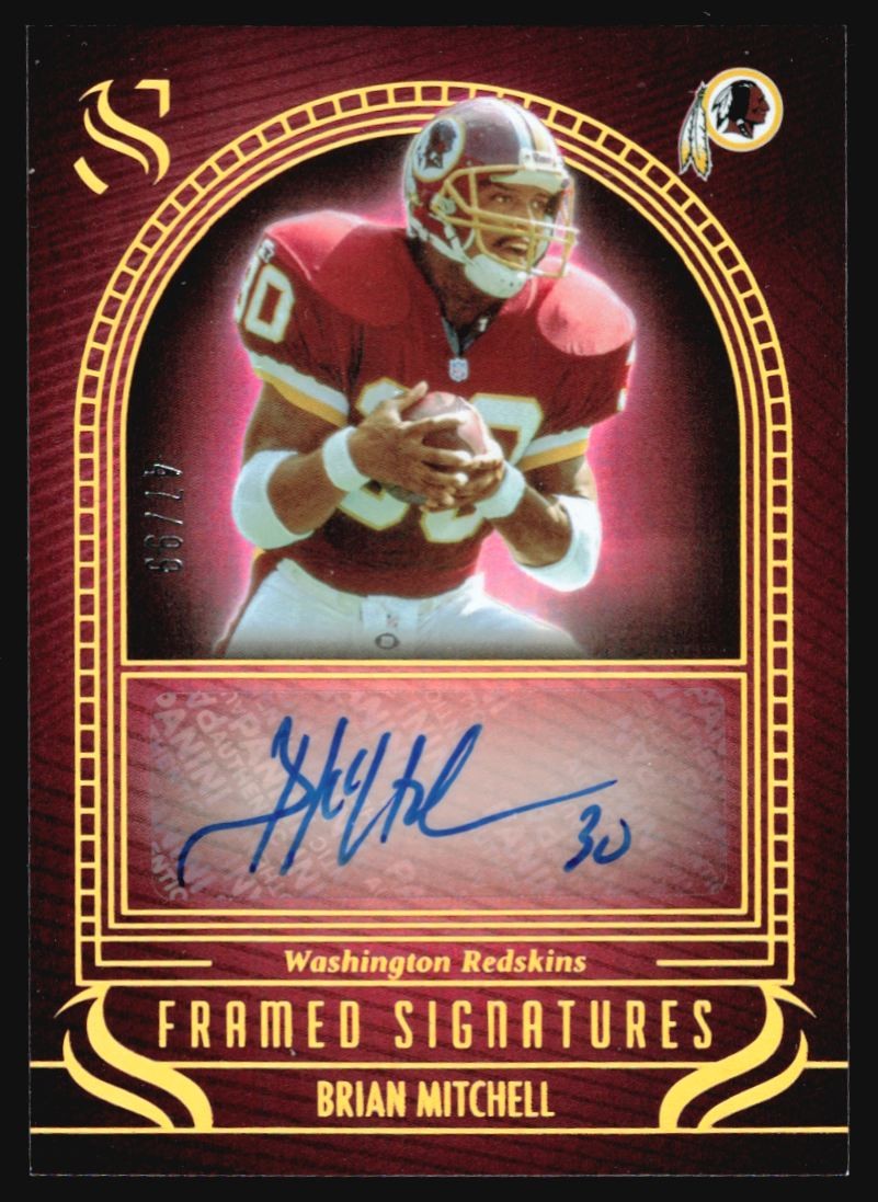 2025 Framed Signatures BRIAN MITCHELL Holo Gold Auto /99 #FS-BML