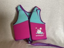 Aqua Leisure Pink  Blue W/ Duck Child Life Vest Jacket Kids 50lb 4-6y