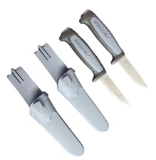 Lot of 2 Mora Morakniv Basic 511 8" Carbon Steel Blue/Gray Camp Knife