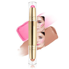 2In1 Blush Contour Multiuse Makeup Stick, Beachy Pink  Nude Creamy Butter Blush