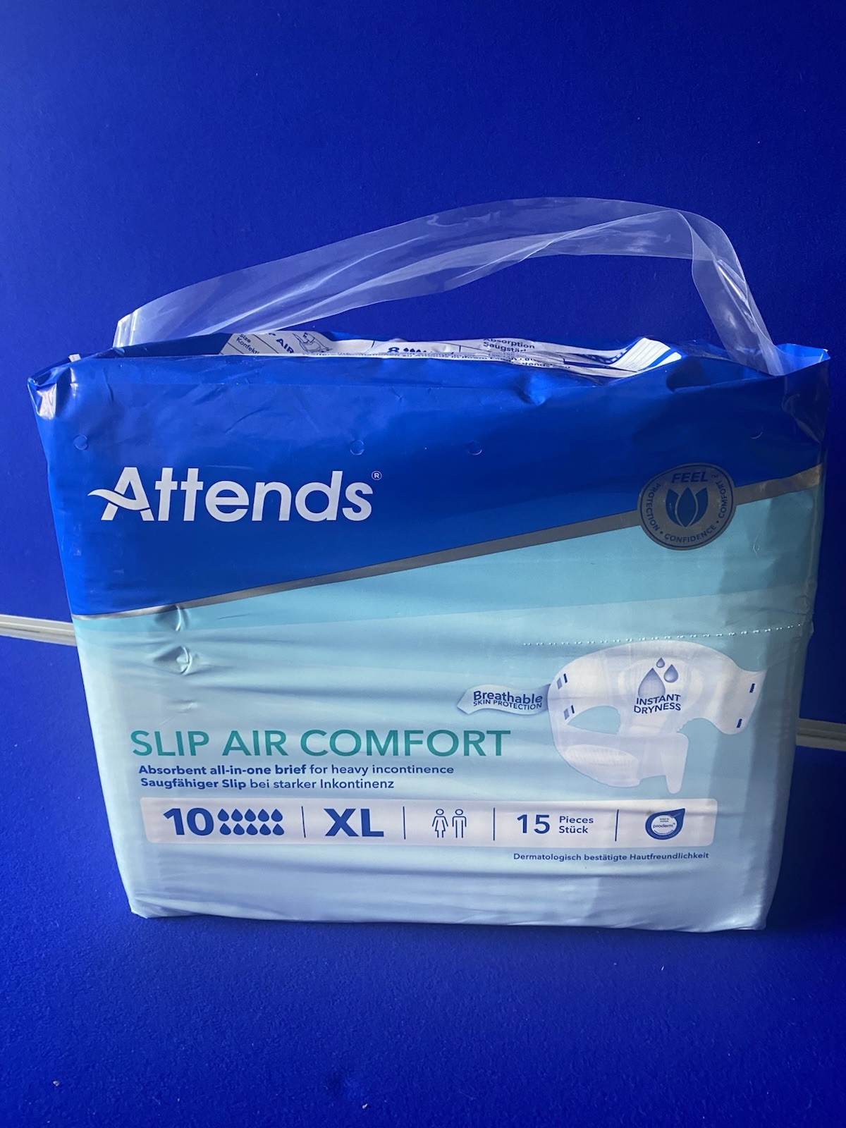 Attends Slip Air Comfort Nappies Size 10XL X4 (Pack Of 15) - Image 5