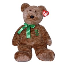 Ty Large Plush Beanie Buddy - Billionaire the Bear  MWMT