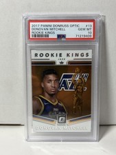 2017-18 Panini Donruss Optic Rookie Kings Donovan Mitchell #13 (RC) PSA 10 Card. rookie card picture