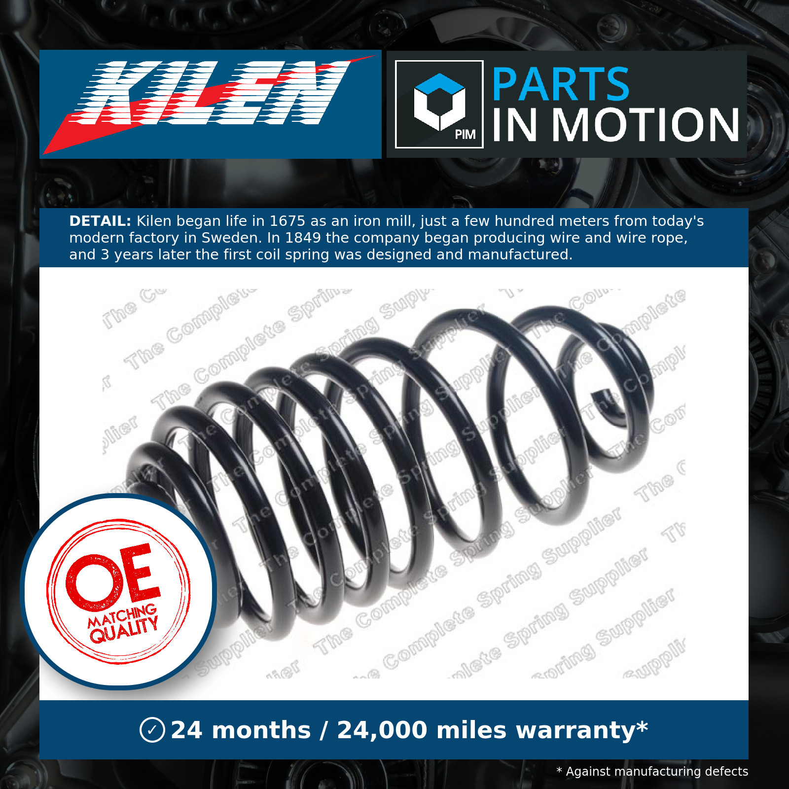1x Coil Spring (Single) Rear 62042 Kilen Suspension 550207723R 550208299R - Image 8