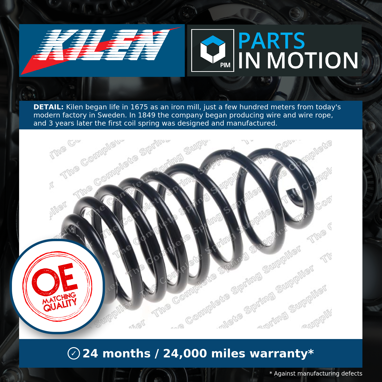 1x Coil Spring (Single) Rear 62042 Kilen Suspension 550207723R 550208299R - Image 8