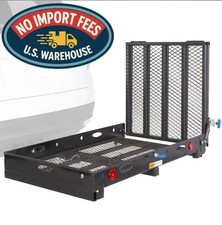 Silver Spring Deluxe Steel Scooter Wheelchair Carrier Hitch Ramp Folding 500lb
