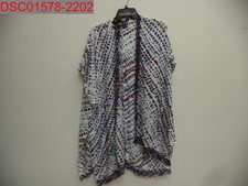 Marcus Adler New York Women Blue Paint Drop Topper Kimono, One Size 810068371697