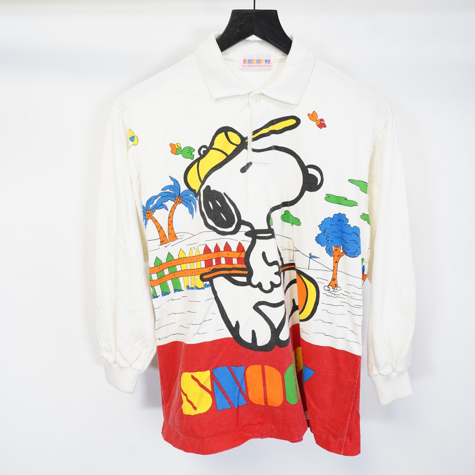 Vintage 90s Snoopy Golf Long Sleeve Polo Shirt Youth XL Men