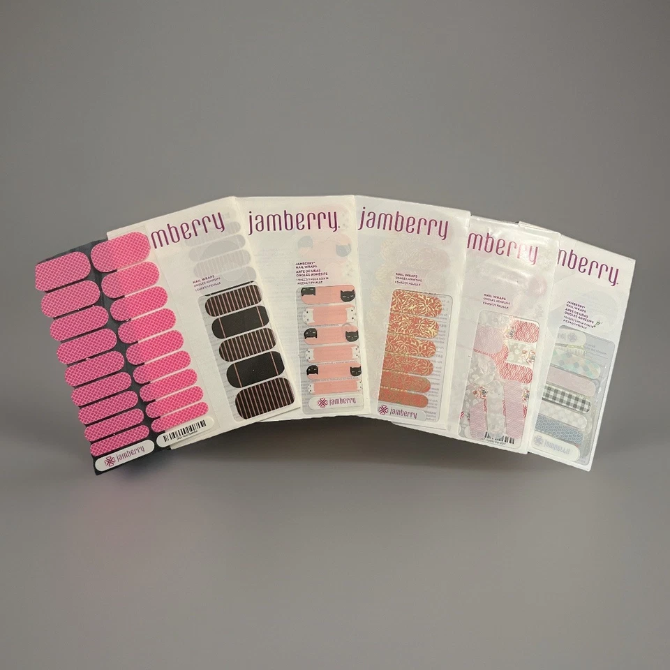 Lote de mini calentador Jamberry Nail Wrap con 4 hojas completas y 15+ medias hojas Foto 4 de 4