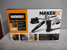 New WORX 20V (2) PC MAKERX Combo With Bag - Rotary Tool + Air Brush WX992L